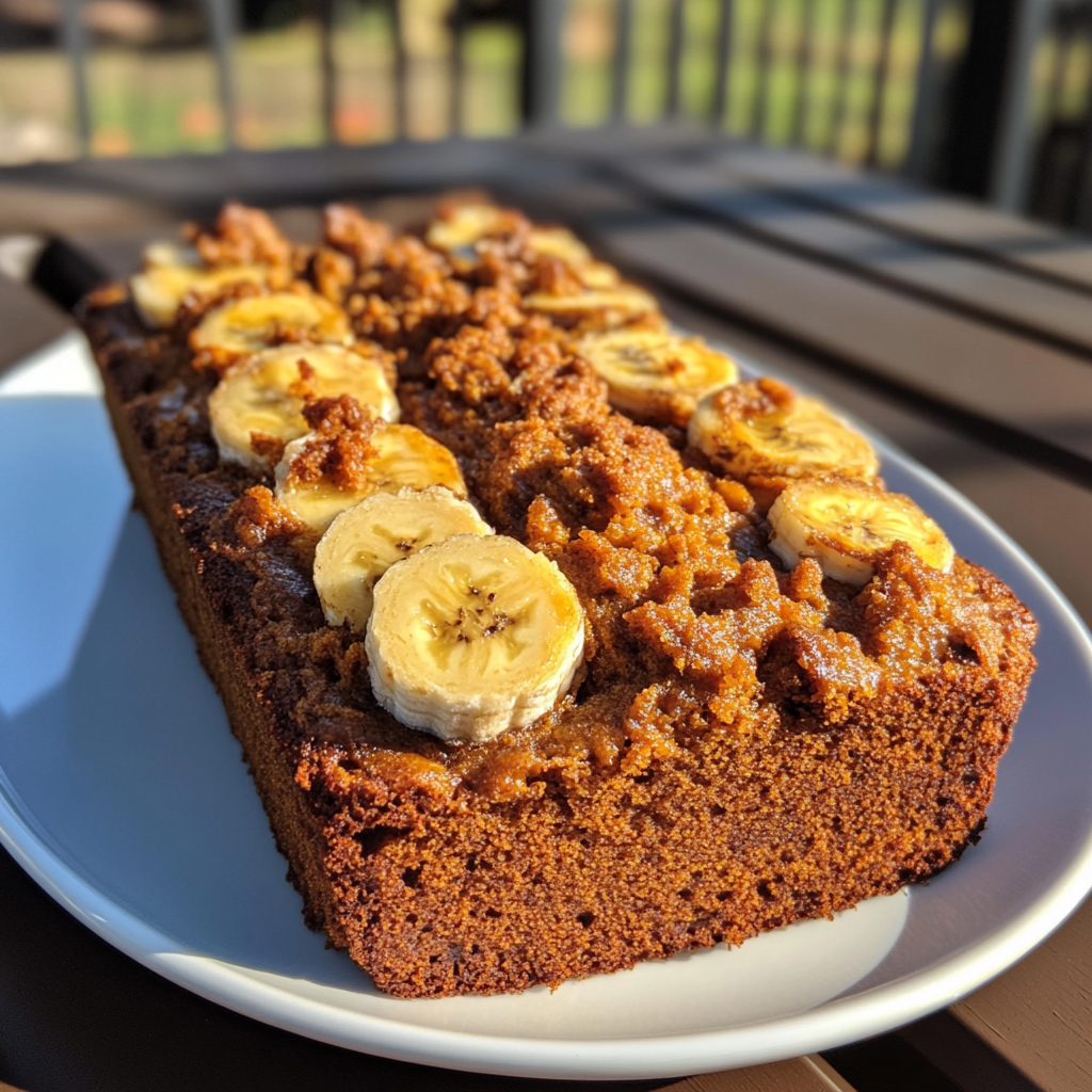 A moist Pumpkin Banana Loaf with a soft crumb and golden-brown crust.