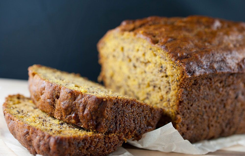 Perfect and delicious Pumpkin Banana Loaf with warm spices and a golden brown crust.