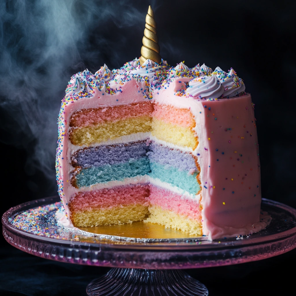 Adorable and Colorful Unicorn Cake